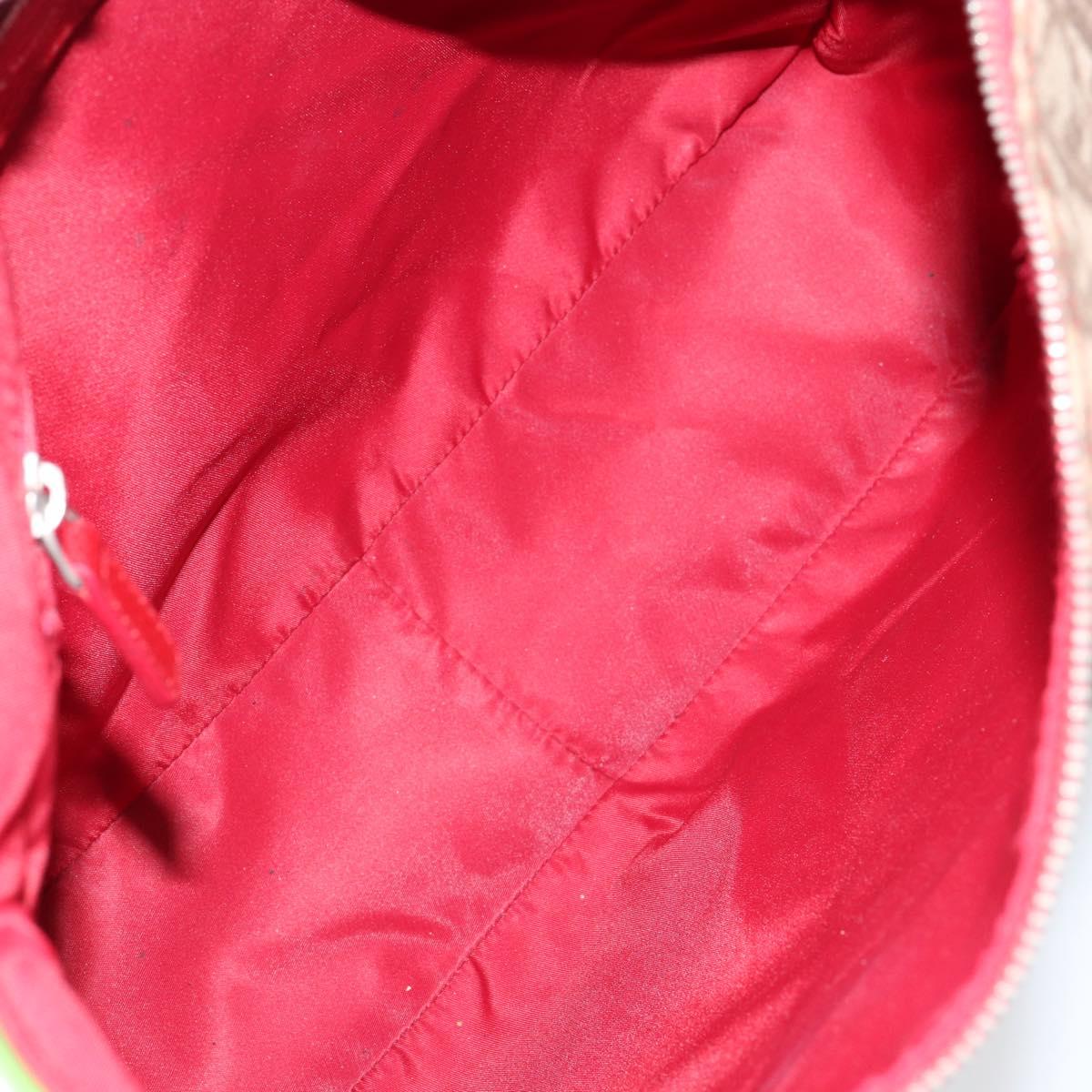 Christian Dior Trotter Canvas Shoulder Bag Rasta Color Beige Auth 153168