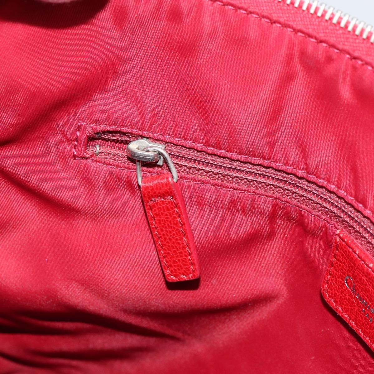 Christian Dior Trotter Canvas Shoulder Bag Rasta Color Beige Auth 153168