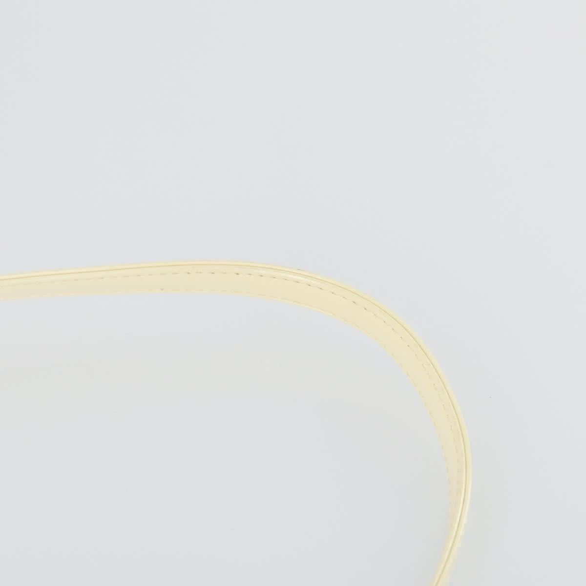 Christian Dior Canage Lady Dior Hand Bag Nylon 2way Ivory Silver Auth 153173