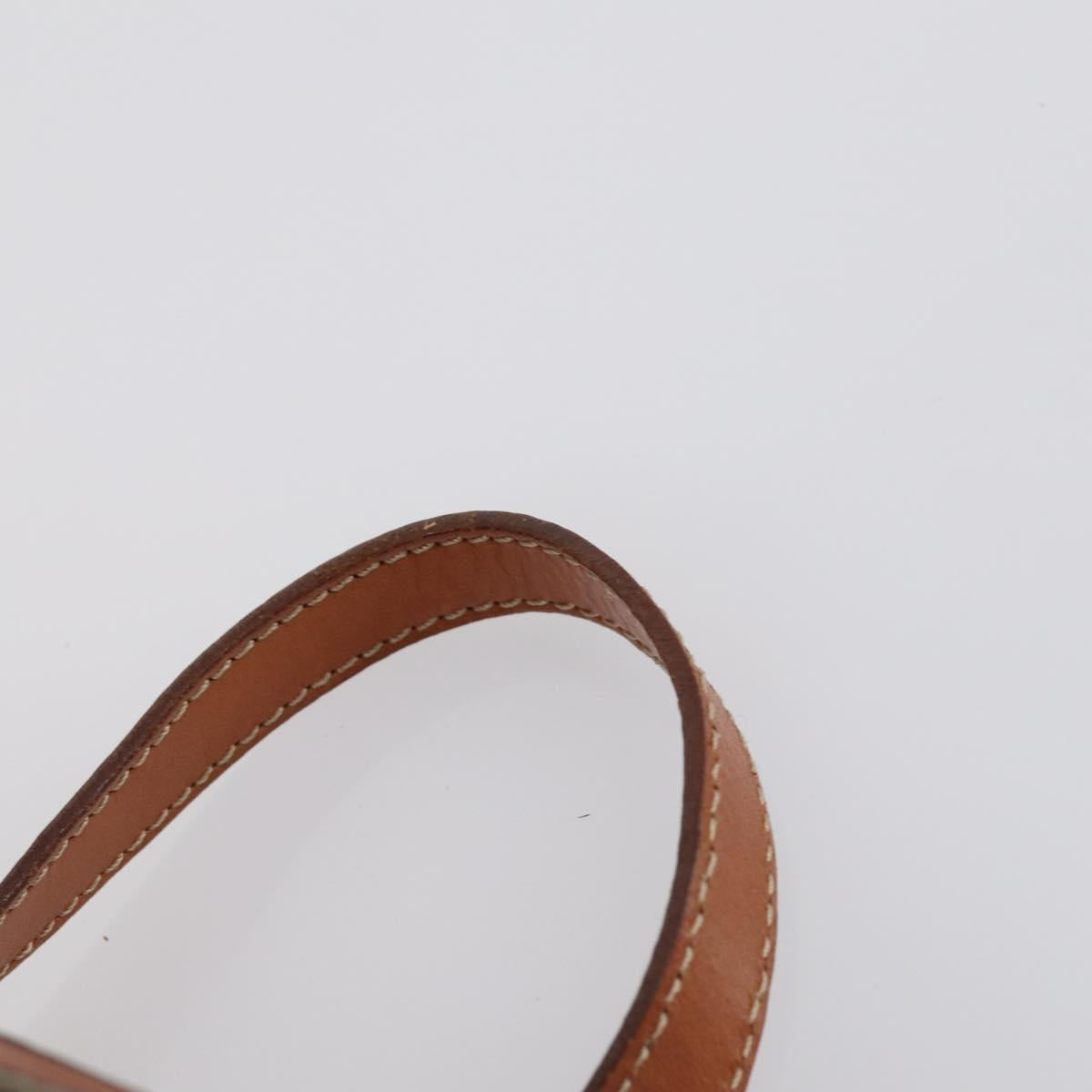 CELINE Macadam Canvas Backpack PVC Leather Brown Gold Auth 153182V