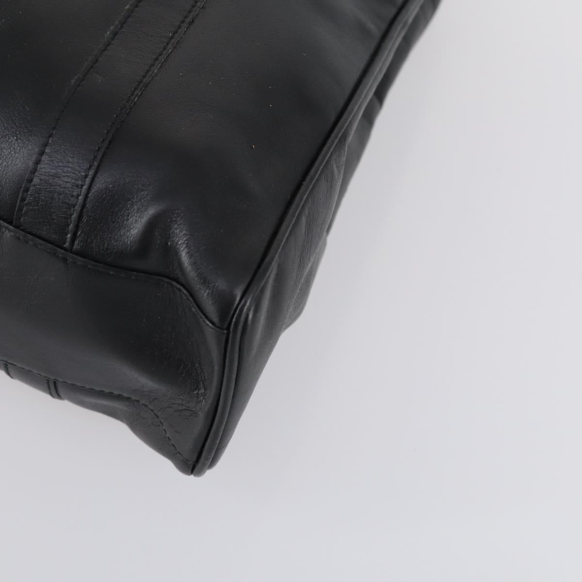 GUCCI Horsebit Tote Bag Leather Black Gold 002 270 0325 Auth 153193