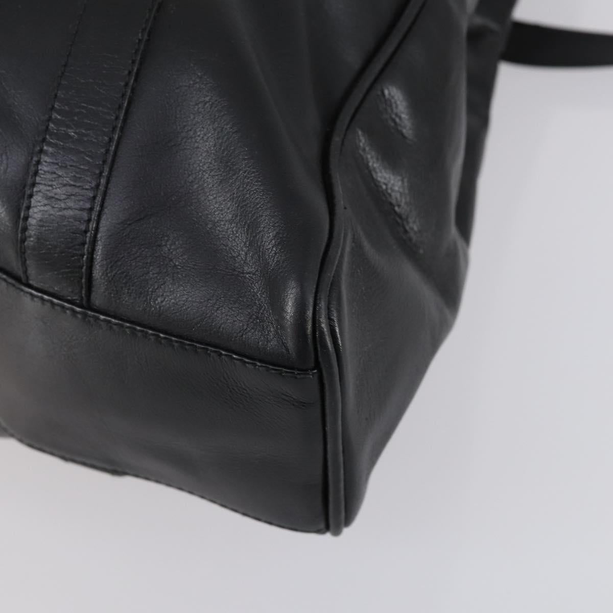 GUCCI Horsebit Tote Bag Leather Black Gold 002 270 0325 Auth 153193