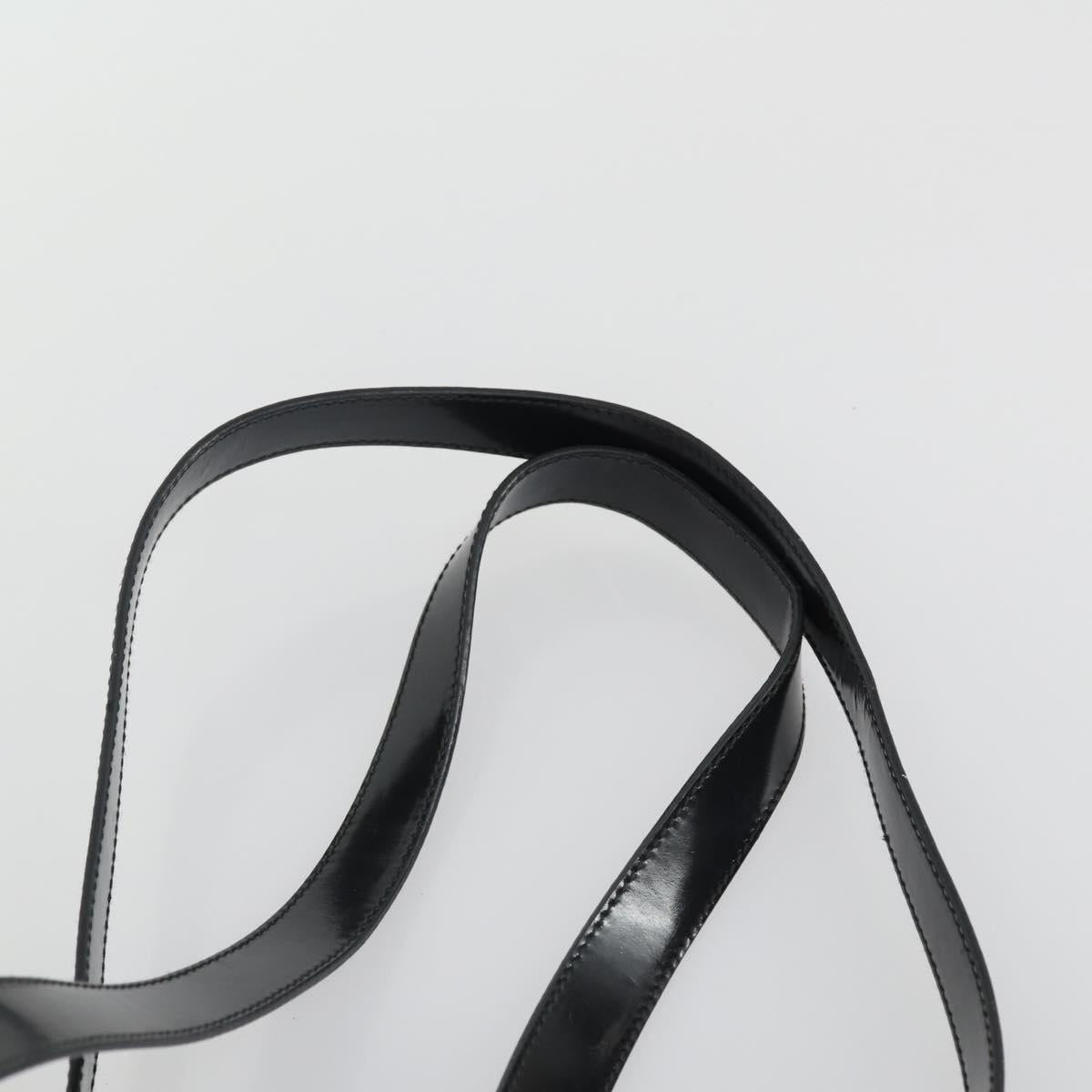 GUCCI Bamboo Tote Bag Patent leather Black Gold 001 3444 1650 Auth 153194