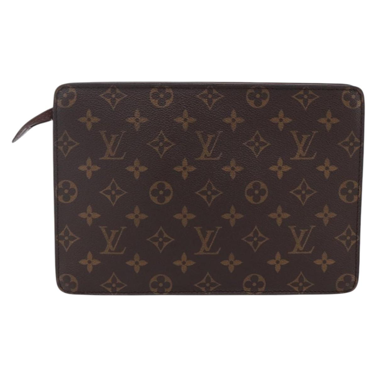 LOUIS VUITTON Monogram Pochette Homme Clutch Bag M51795 LV Auth 153201