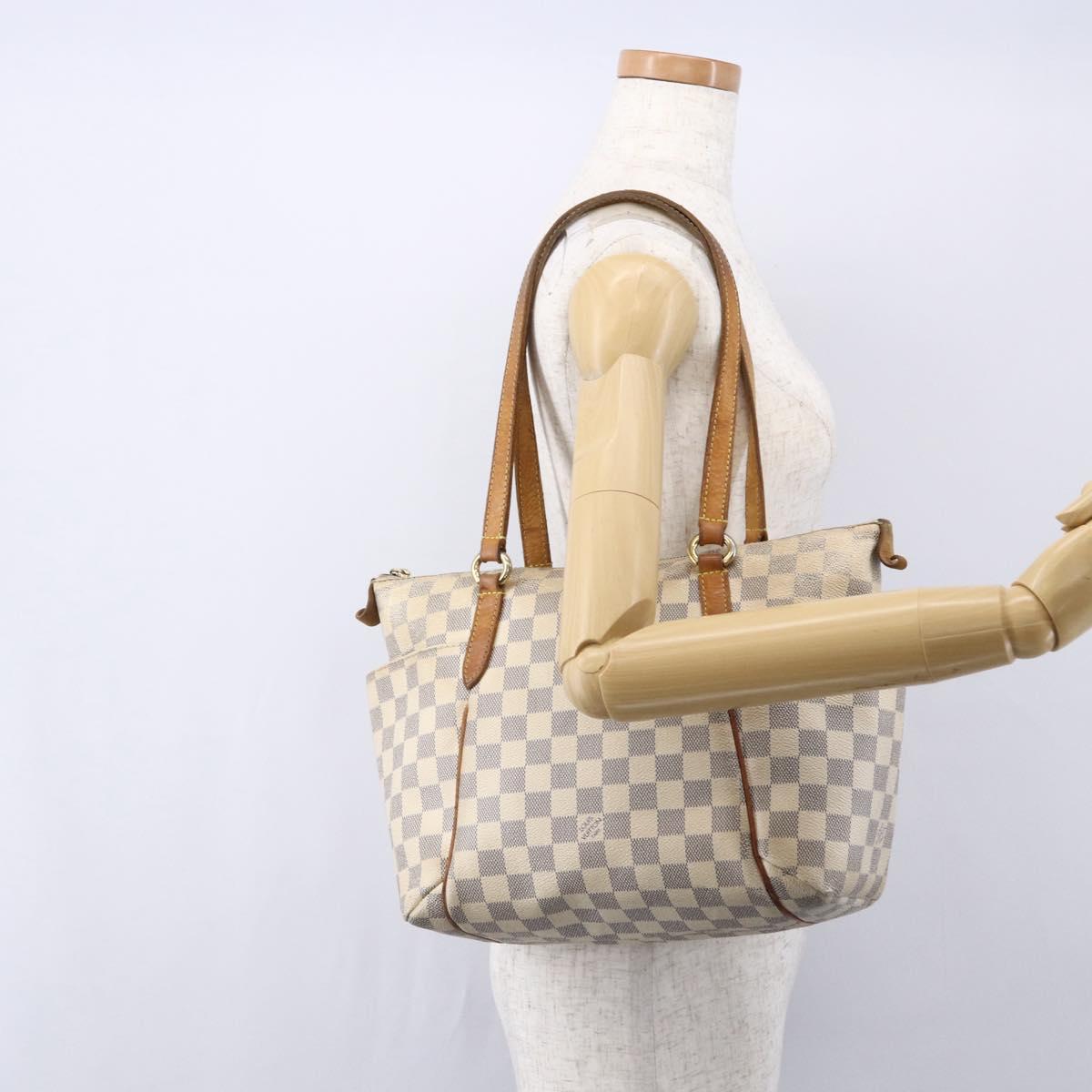 LOUIS VUITTON Damier Azur Totally PM Tote Bag N41280 LV Auth 153212