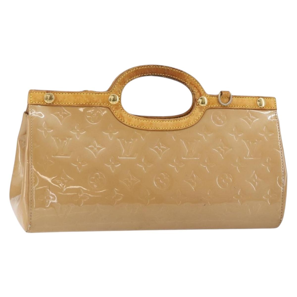 LOUIS VUITTON Monogram Vernis Roxbury Drive Bag 2Way Noisette M91372 Auth 153213