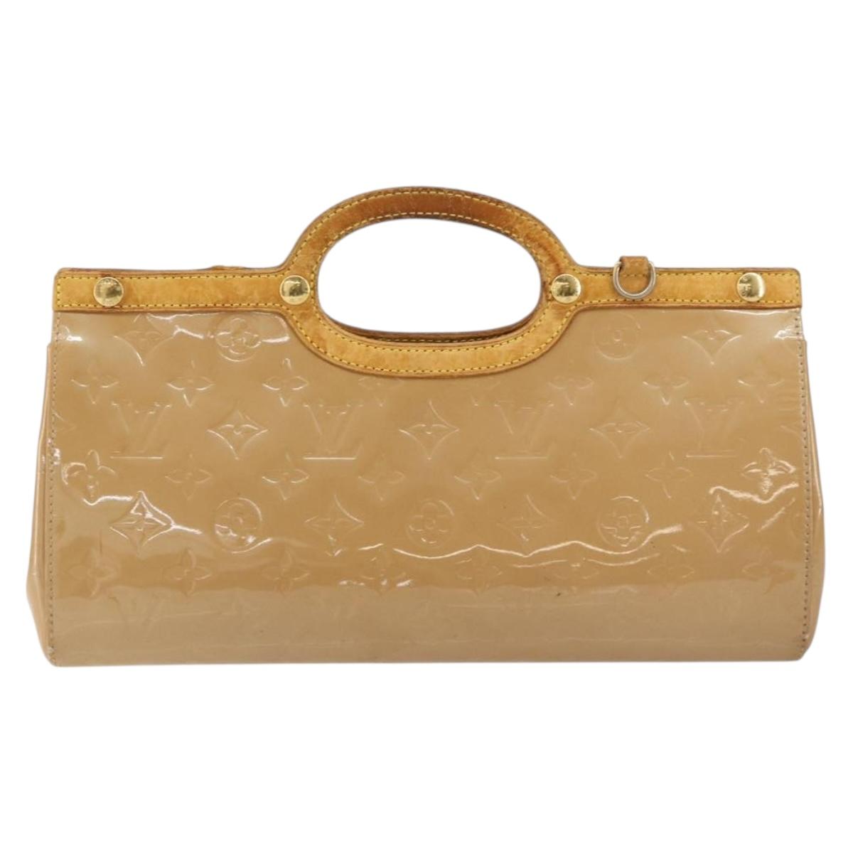 LOUIS VUITTON Monogram Vernis Roxbury Drive Bag 2Way Noisette M91372 Auth 153213