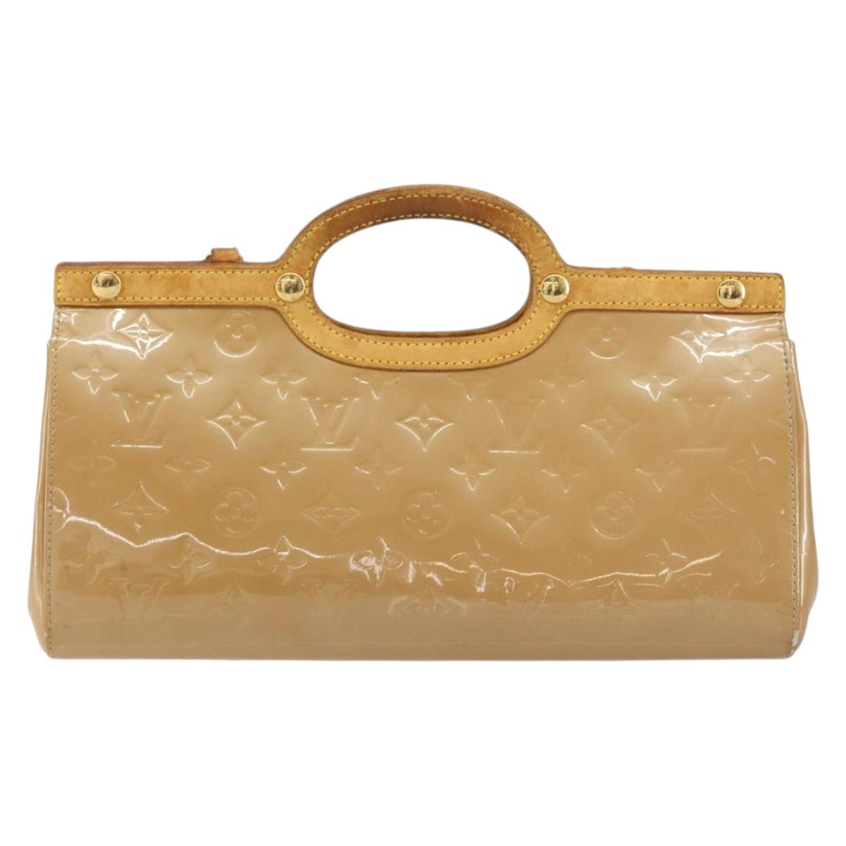 LOUIS VUITTON Monogram Vernis Roxbury Drive Bag 2Way Noisette M91372 Auth 153213