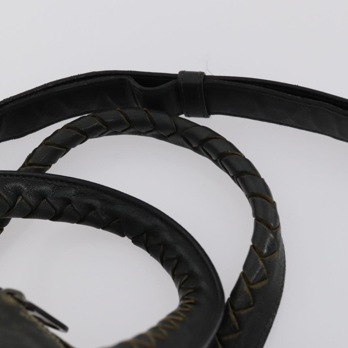 BOTTEGA VENETA INTRECCIATO Hand Bag Leather 2way Black Auth 153214