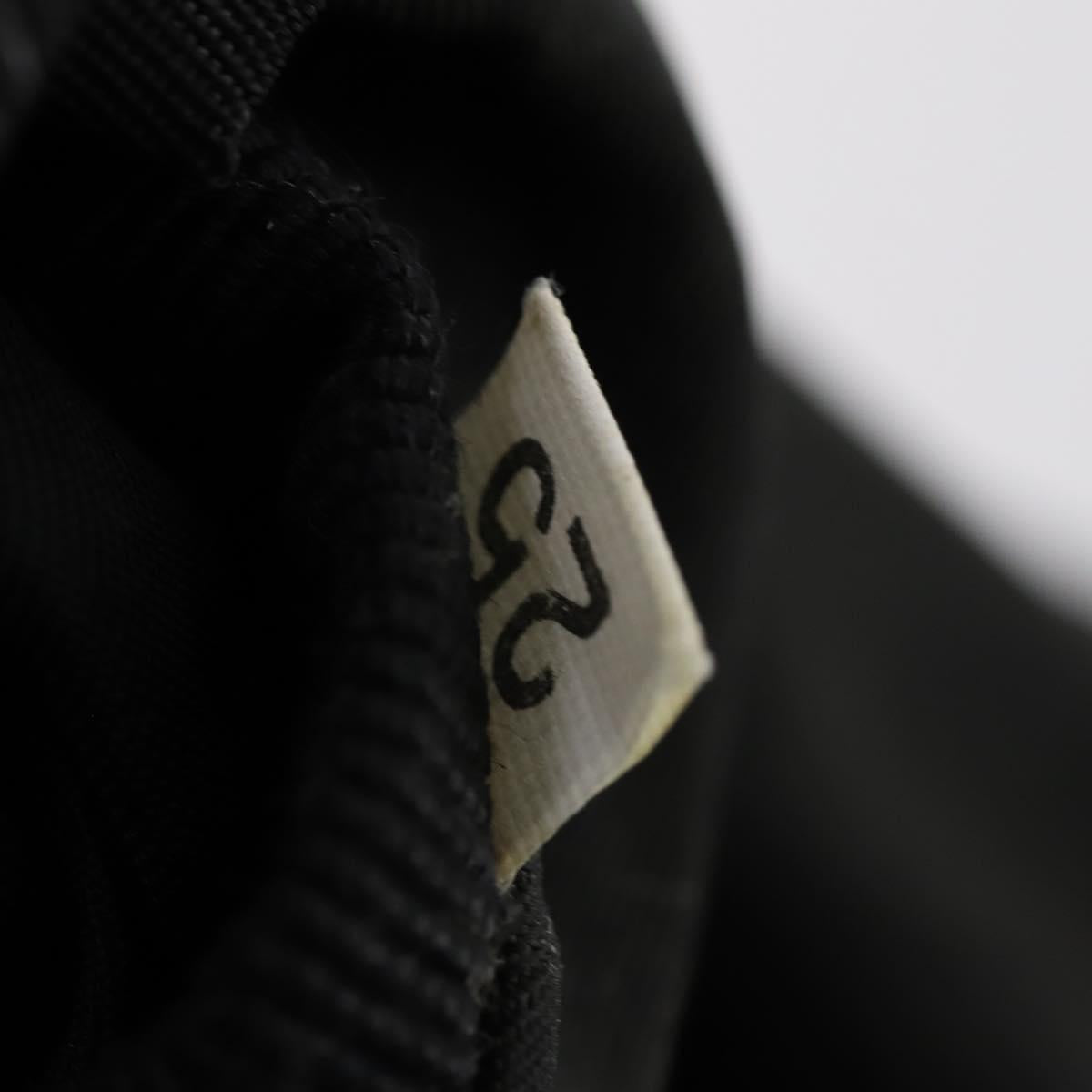 PRADA Shoulder Bag Nylon Black Silver Auth 153216