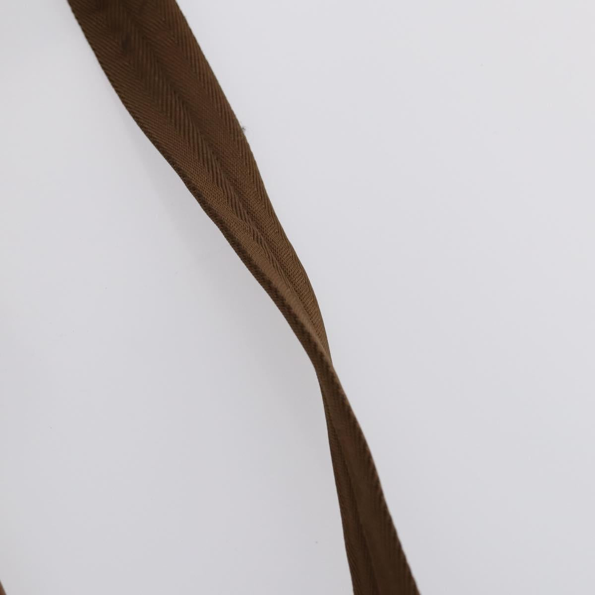 PRADA Boston Bag Nylon 2way Brown Silver Auth 153235