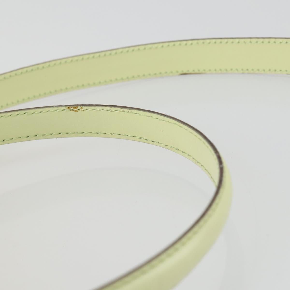 CELINE Hand Bag Leather 2way Green Gold Auth 153240