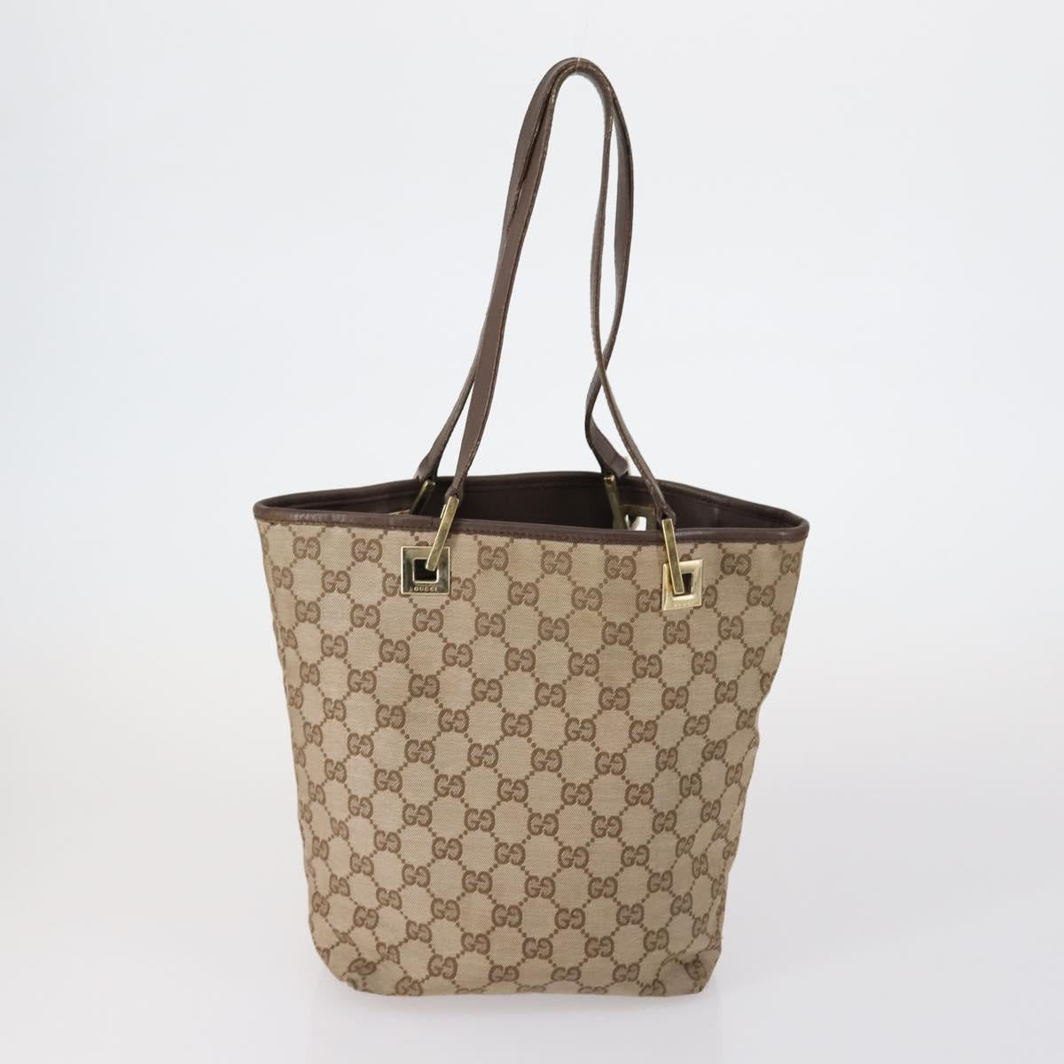 GUCCI GG Canvas Shoulder Bag 5 Set Beige Gold Auth 153244