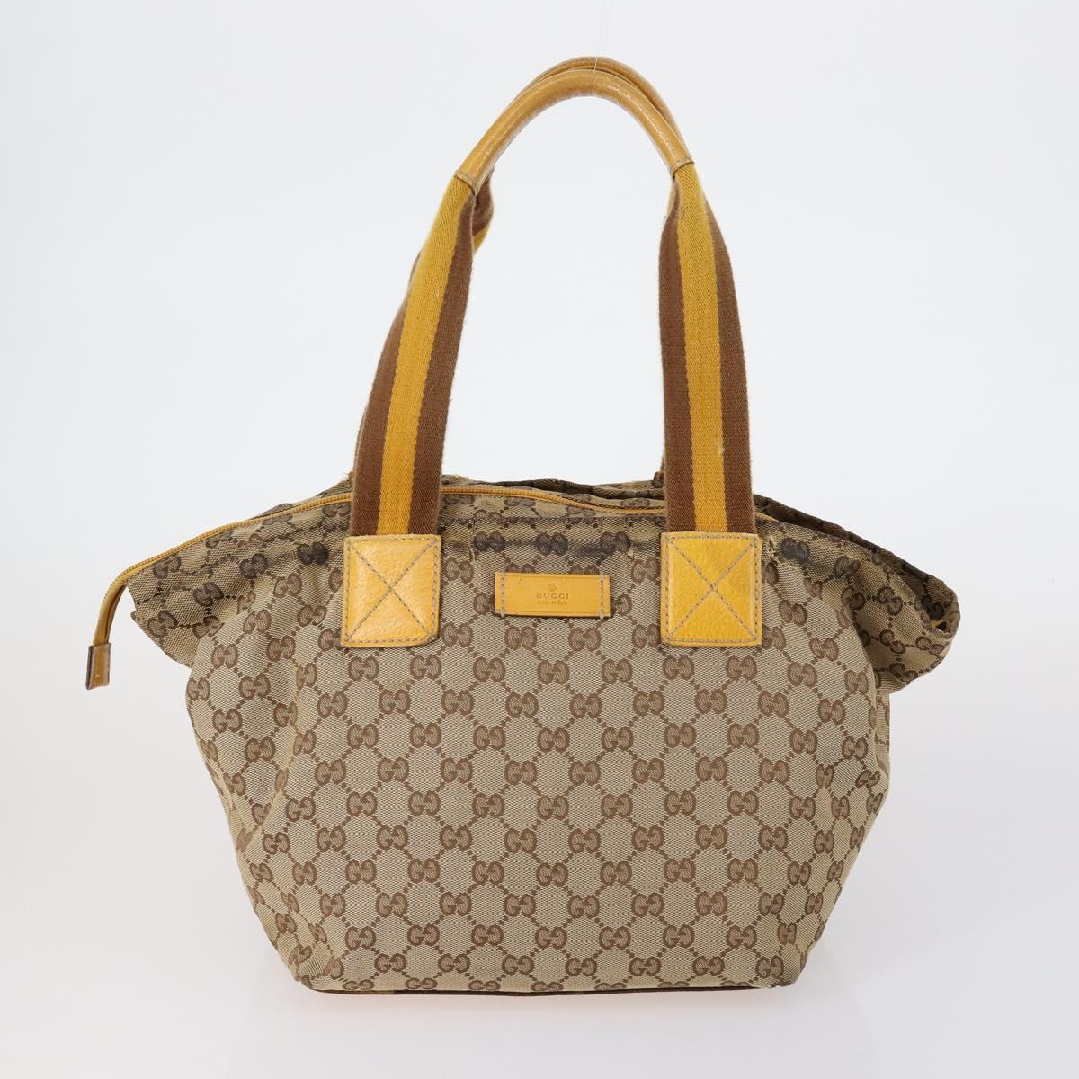 GUCCI GG Canvas Shoulder Bag 5 Set Beige Gold Auth 153244