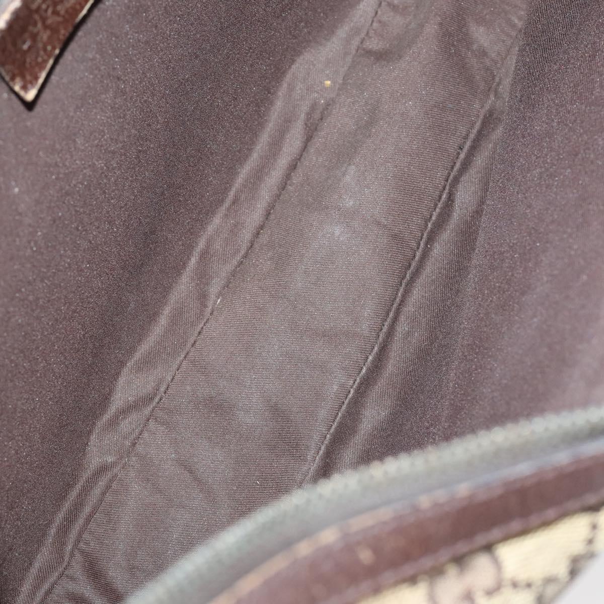 GUCCI GG Supreme Canvas Shoulder Bag PVC 5 Set Beige Black Auth 153245