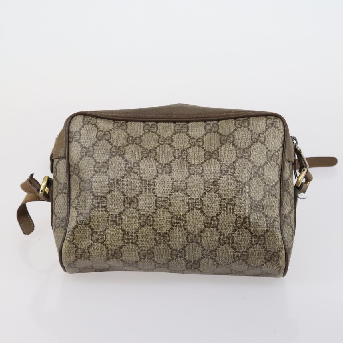 GUCCI GG Canvas Supreme Shoulder Bag 4 Set Beige Auth 153246