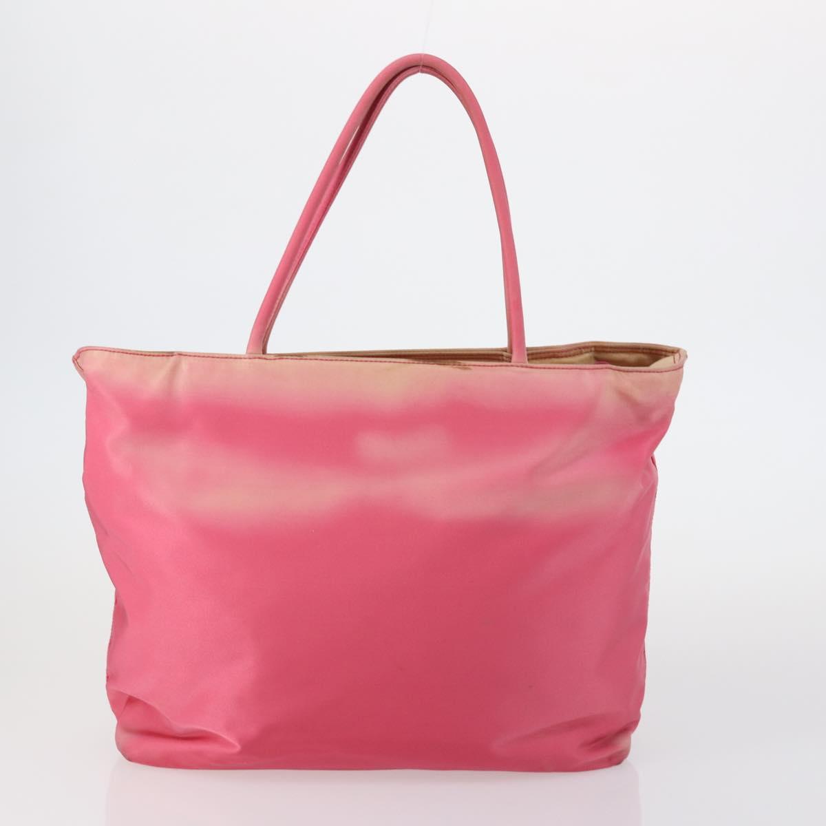 PRADA Hand Bag Nylon 5 Set Black White pink Auth 153249