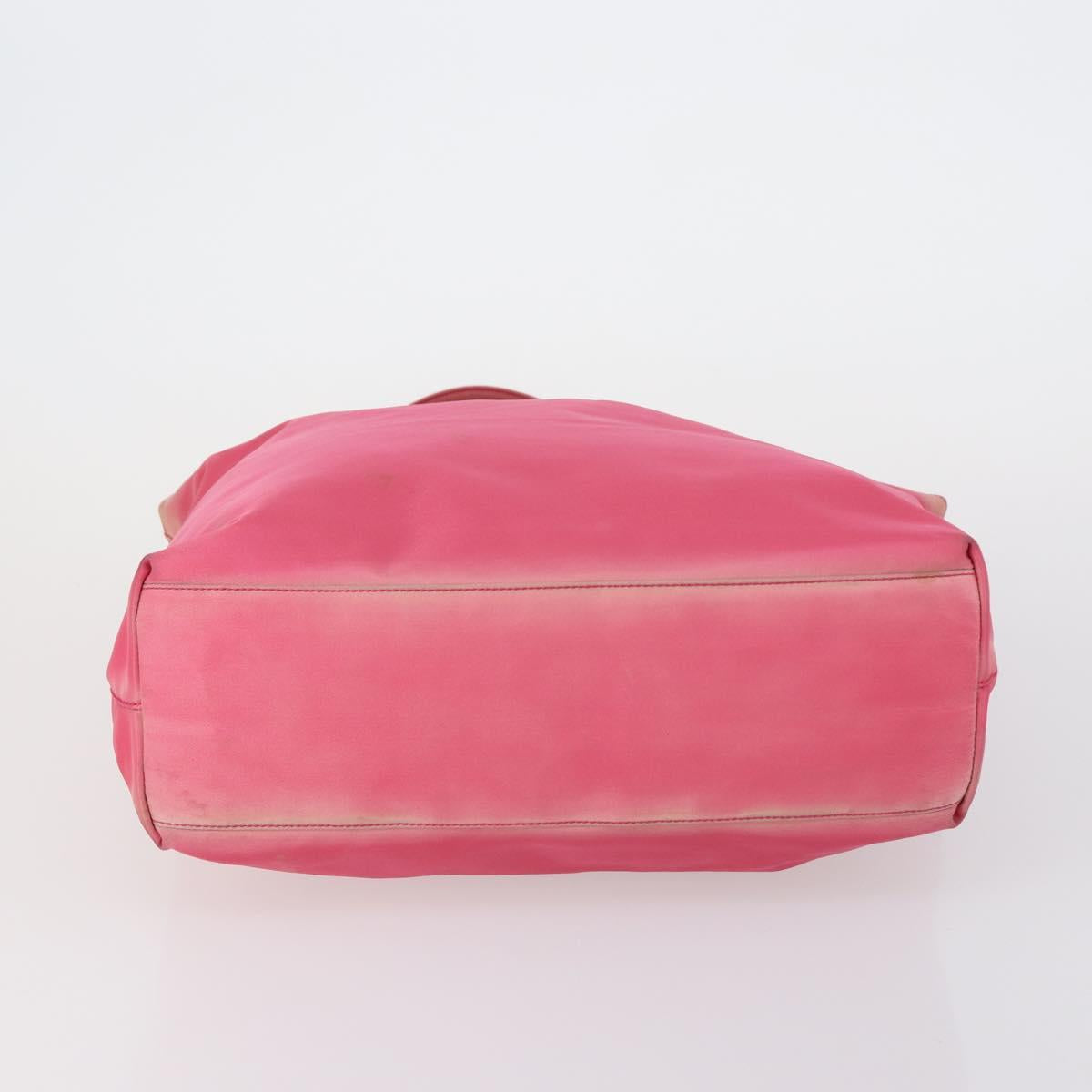 PRADA Hand Bag Nylon 5 Set Black White pink Auth 153249