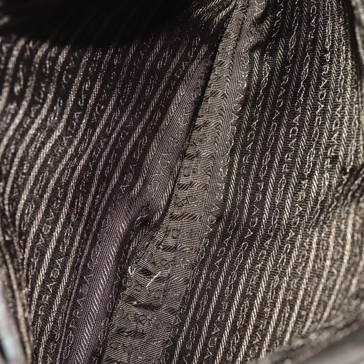 PRADA Hand Bag Nylon Leather 5 Set Black White Auth 153250