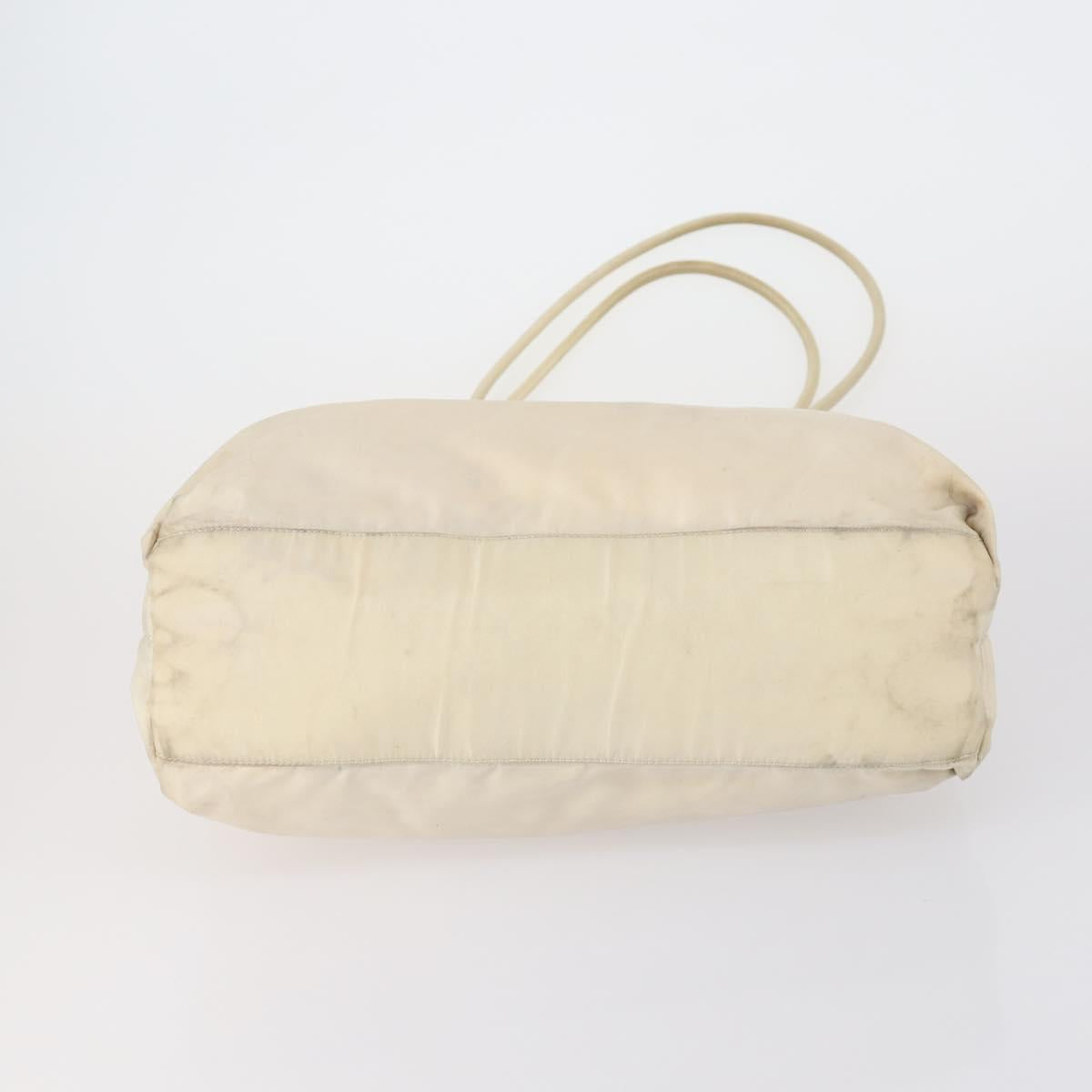 PRADA Hand Bag Nylon 3 Set White Black Auth 153252