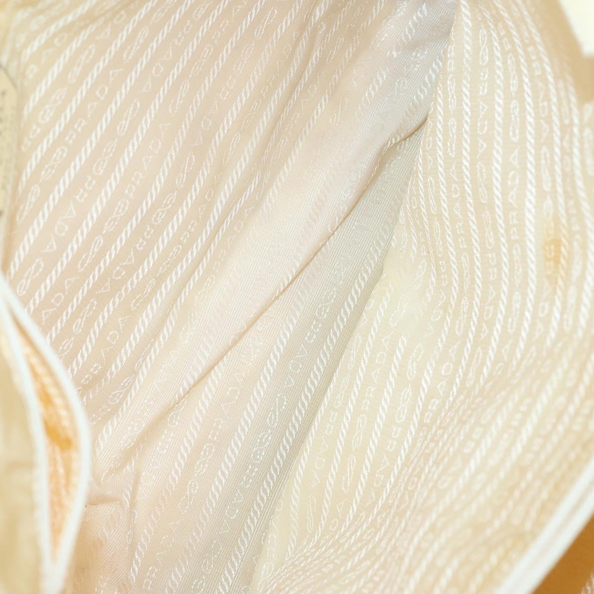 PRADA Hand Bag Nylon 3 Set White Black Auth 153252