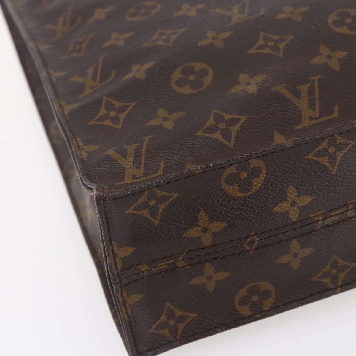LOUIS VUITTON Monogram Sac Plat Hand Bag M51140 LV Auth 153300