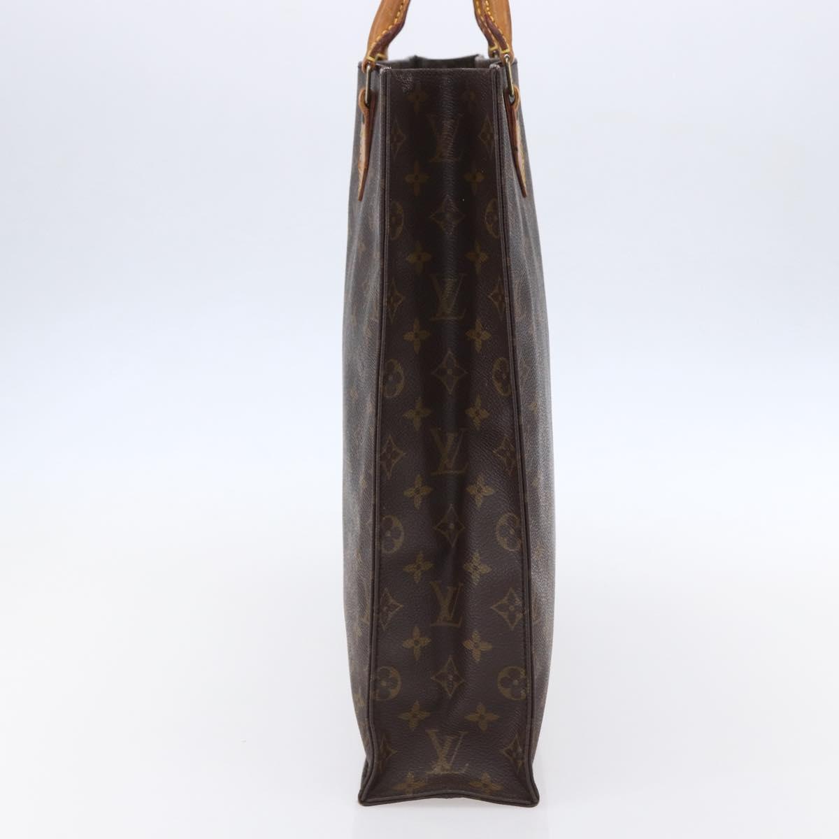 LOUIS VUITTON Monogram Sac Plat Hand Bag M51140 LV Auth 153300