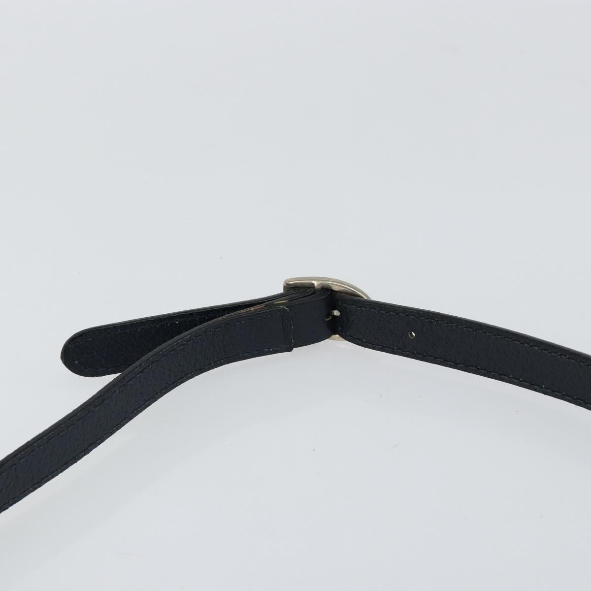 GUCCI GG Supreme Sherry Line Shoulder Bag PVC Navy Gold Auth 153309