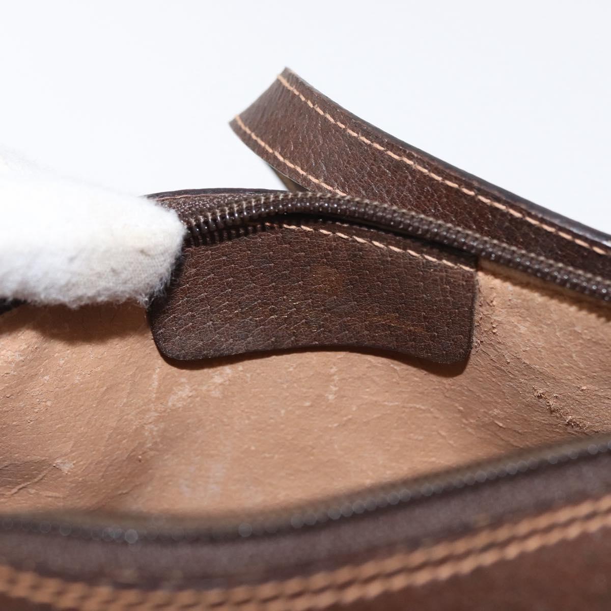 GUCCI GG Supreme Web Sherry Line Bag PVC Beige Gold 89 02 018 Auth 153310