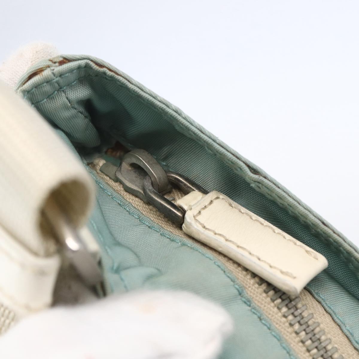 PRADA Shoulder Bag Nylon Light Blue Silver Auth 153313