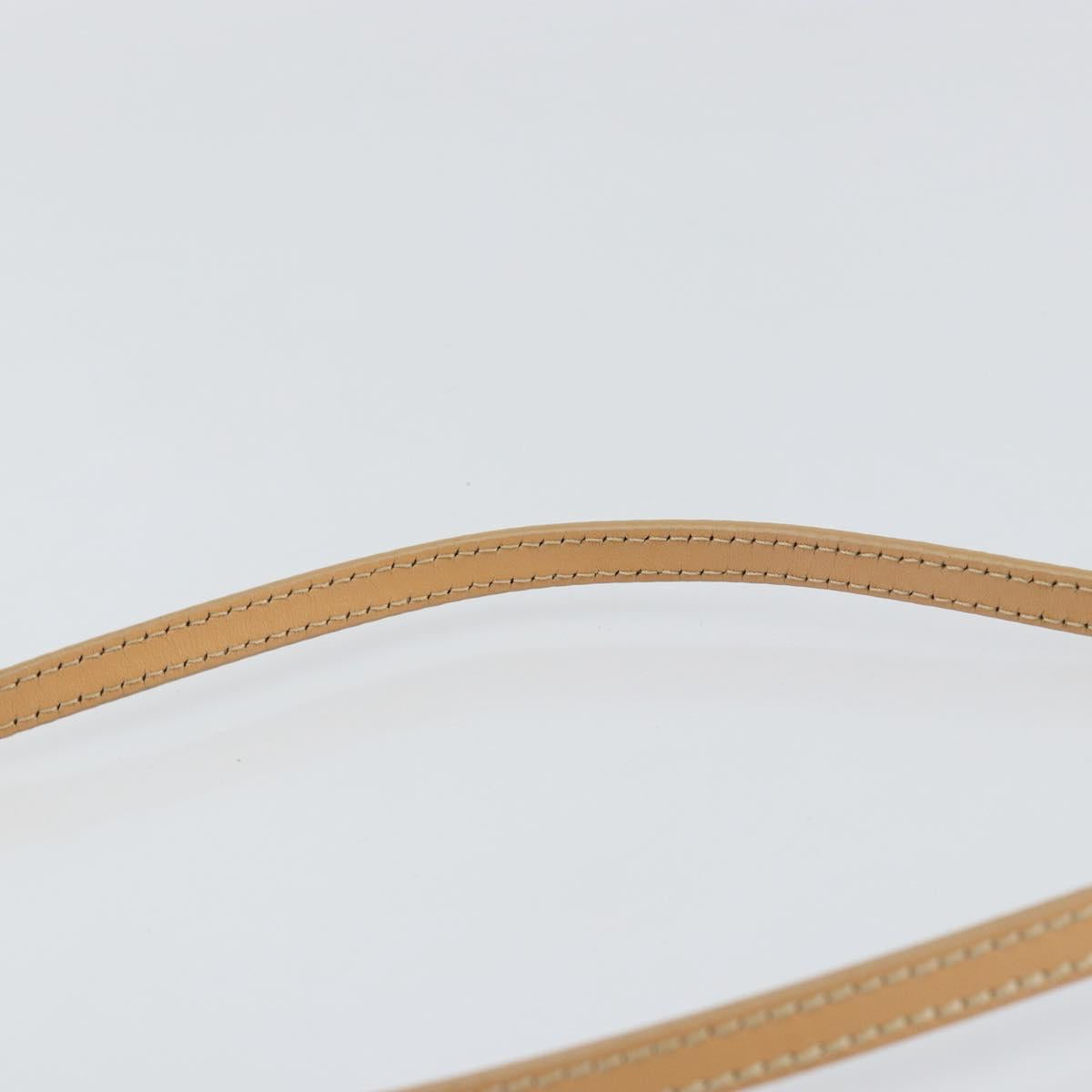 FENDI Zucchino Canvas Shoulder Bag Light Blue Silver Auth 153315