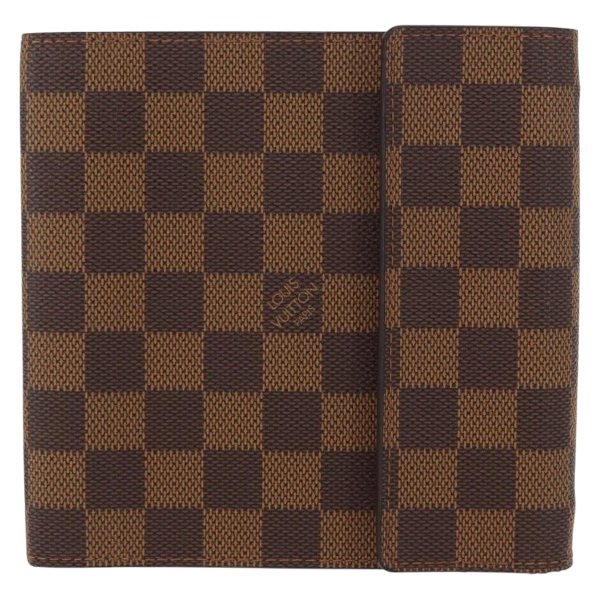 LOUIS VUITTON Damier Ebene CD Case Pouch LV Auth 153322