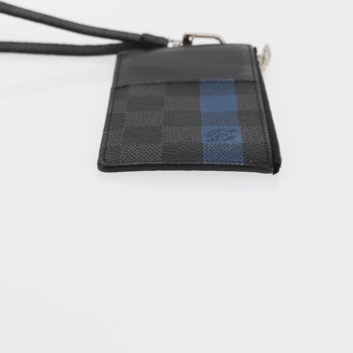 LOUIS VUITTON Damier Graphite Playphone 8+ Card Case N60106 LV Auth 153324
