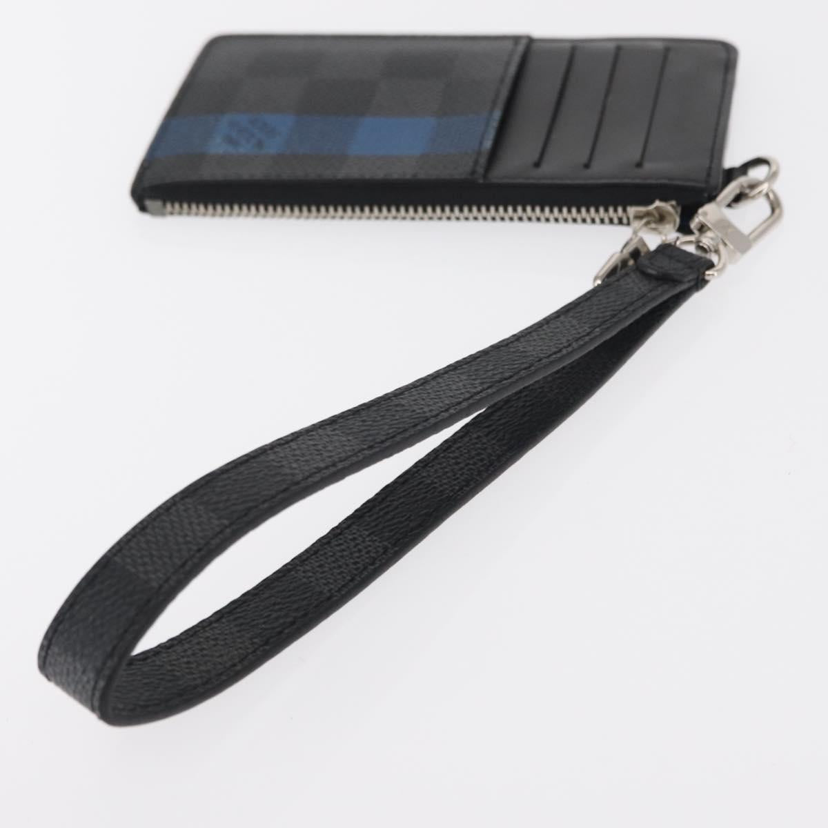 LOUIS VUITTON Damier Graphite Playphone 8+ Card Case N60106 LV Auth 153324