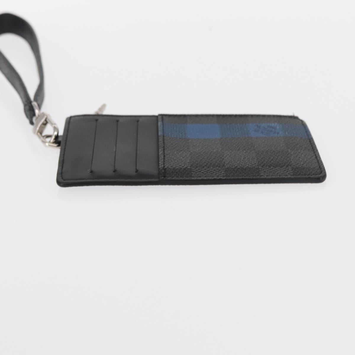 LOUIS VUITTON Damier Graphite Playphone 8+ Card Case N60106 LV Auth 153324