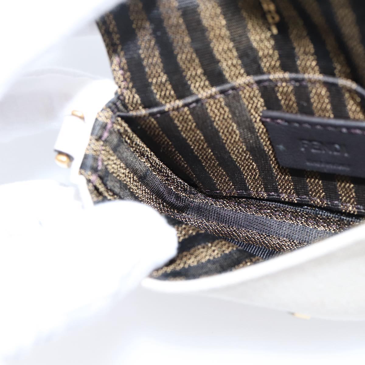 FENDI Zucca Canvas Nano Baguette Pouch Multicolor Auth 153326M