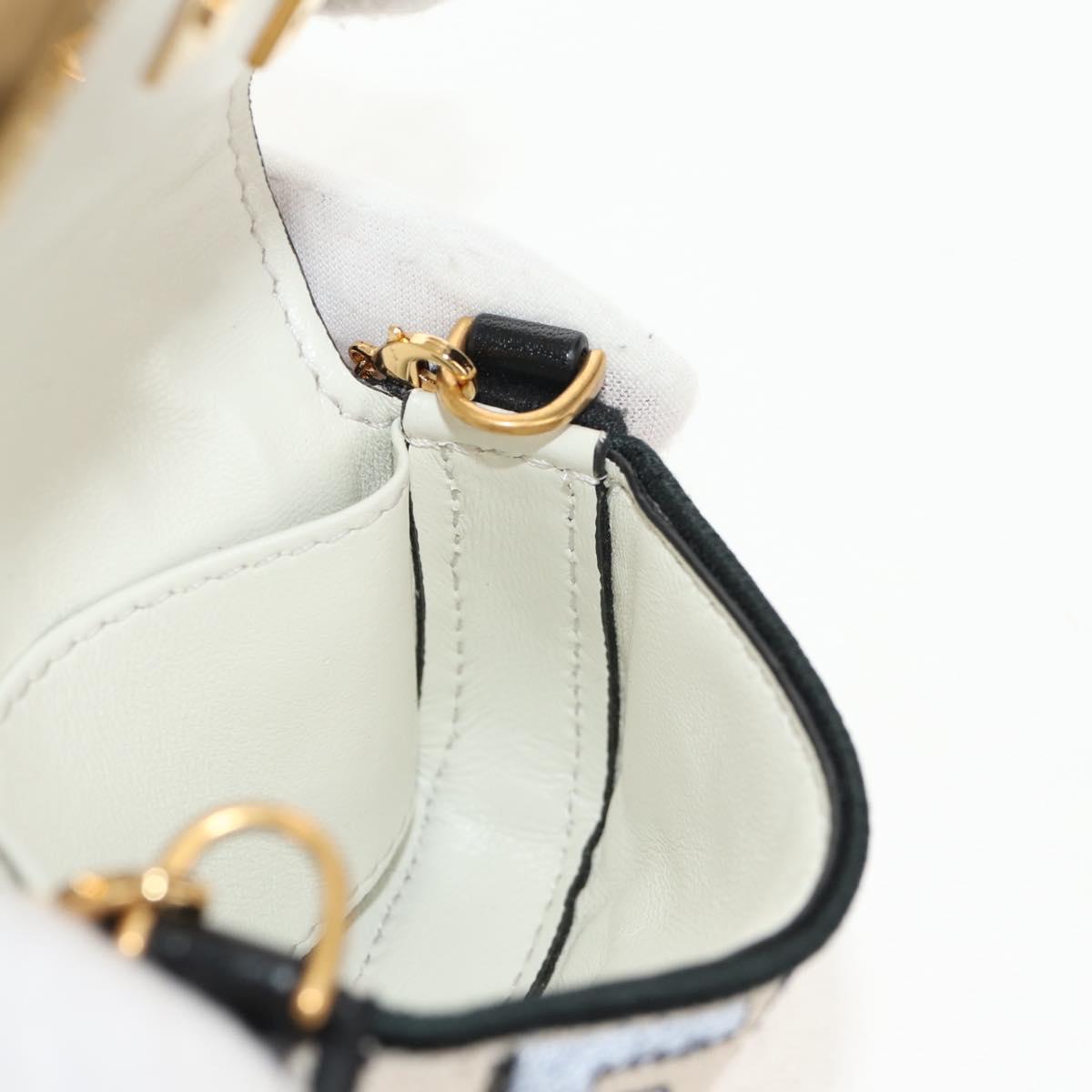 FENDI Zucca Canvas Nano Baguette Pouch Multicolor Auth 153327M