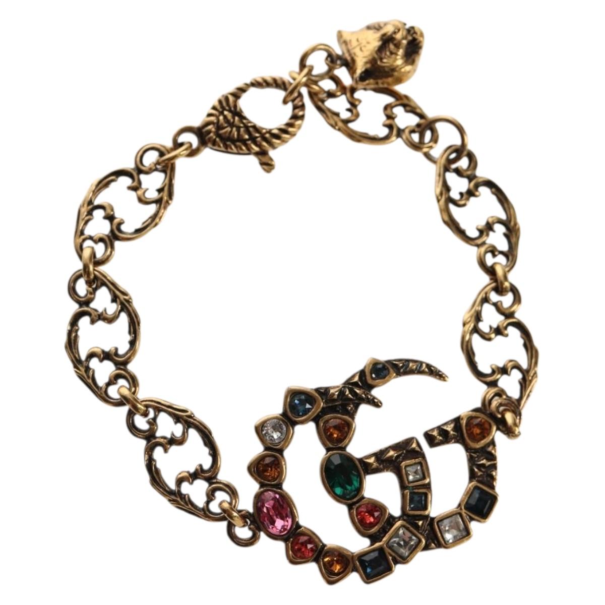 GUCCI GG Marmont Bracelet metal Gold Tone Auth 153328M