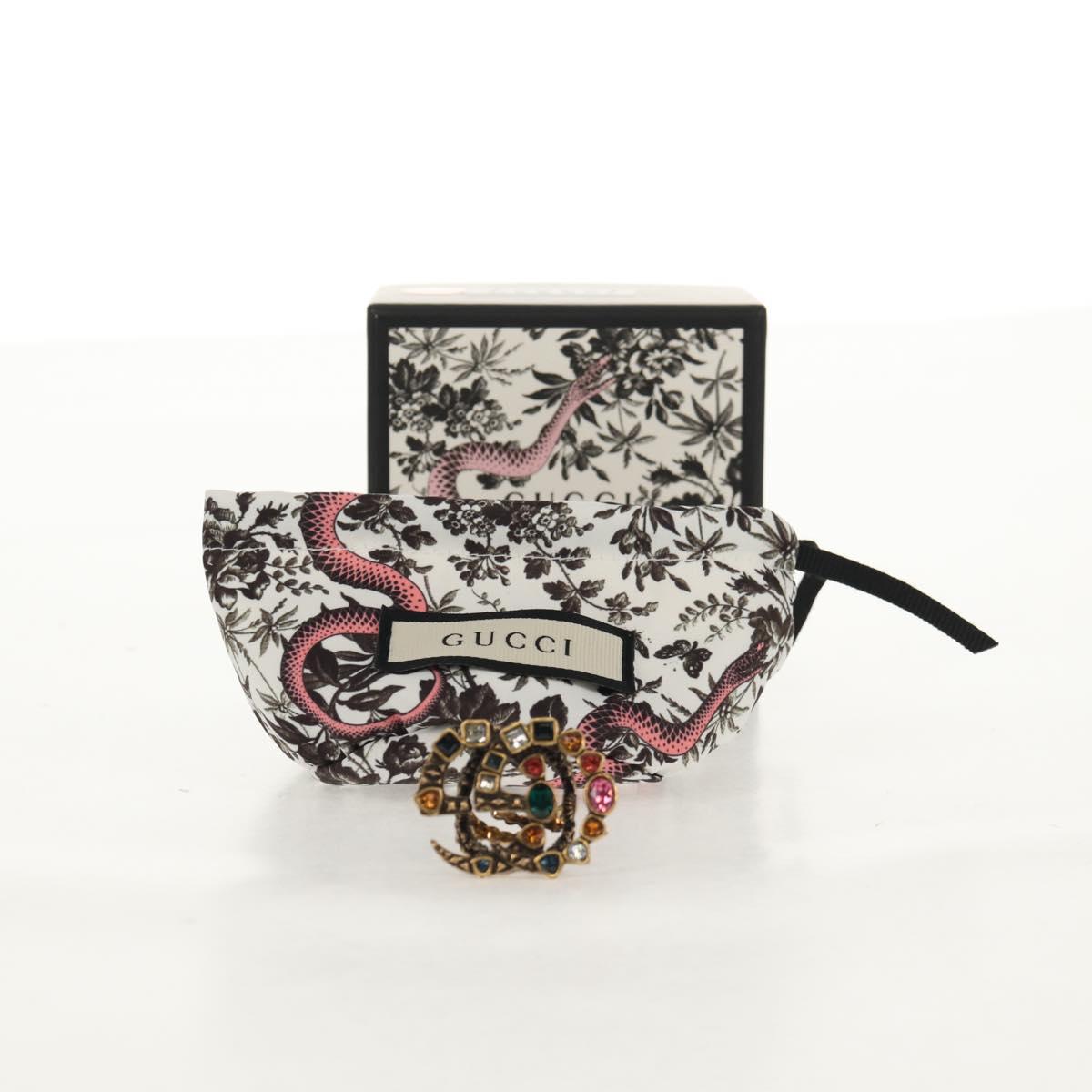 GUCCI GG Marmont Ring metal S Gold Tone Auth 153329M