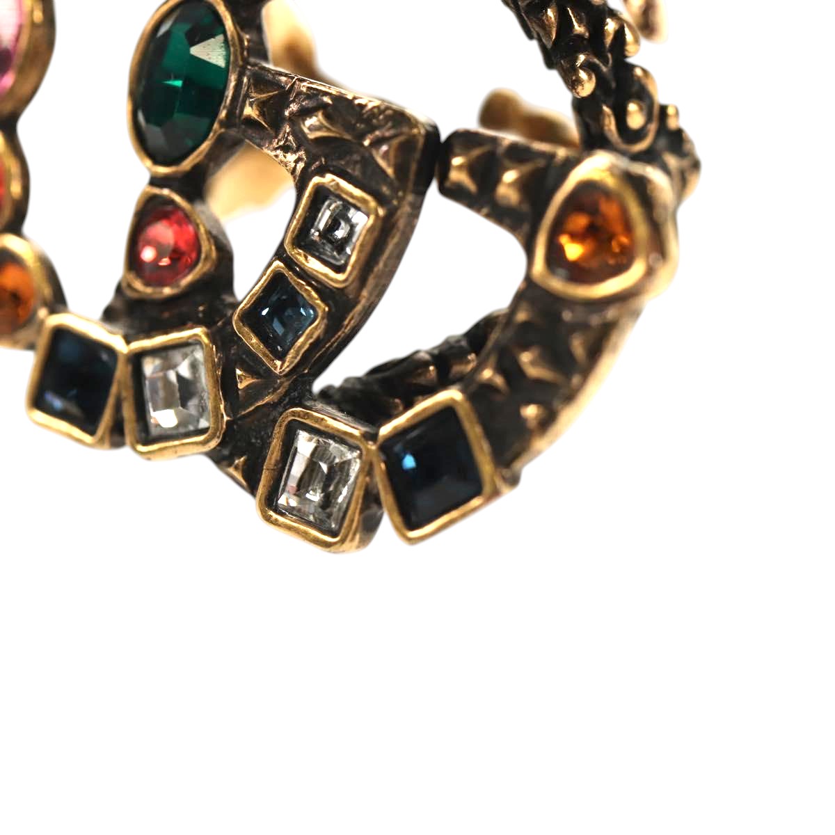 GUCCI GG Marmont Ring metal S Gold Tone Auth 153329M