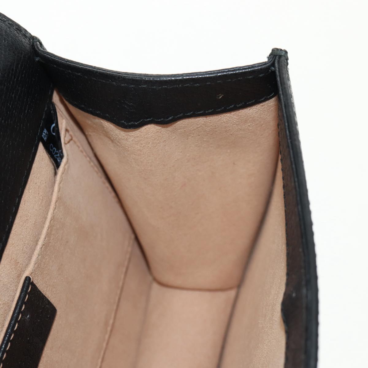 GUCCI Totem Butterfly Web Sherry Line Bag Leather Black 505387 Auth 153330SAM