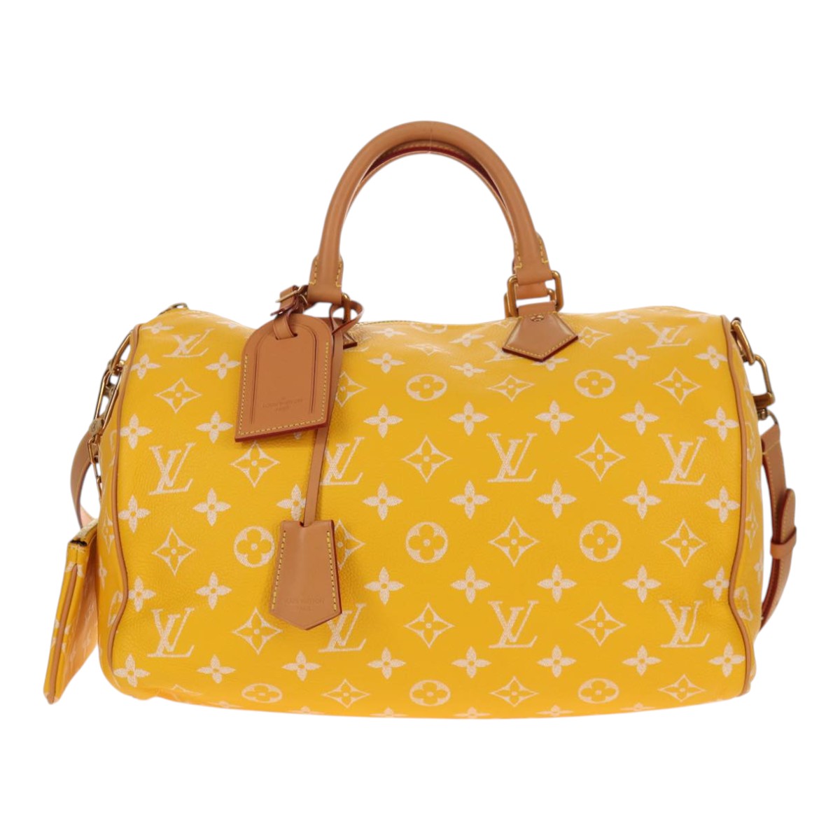 LOUIS VUITTON Speedy P9 Bandouliere 40 Bag Jaune Mat M24419 LV Auth 153334SM