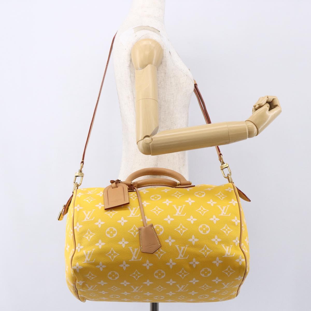 LOUIS VUITTON Speedy P9 Bandouliere 40 Bag Jaune Mat M24419 LV Auth 153334SM