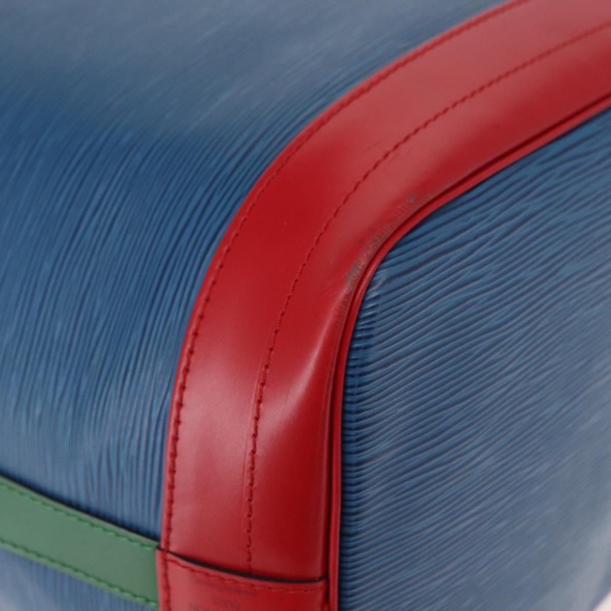 LOUIS VUITTON Epi Tricolor Noe Shoulder Bag Blue Red Green M44082 LV Auth 153340