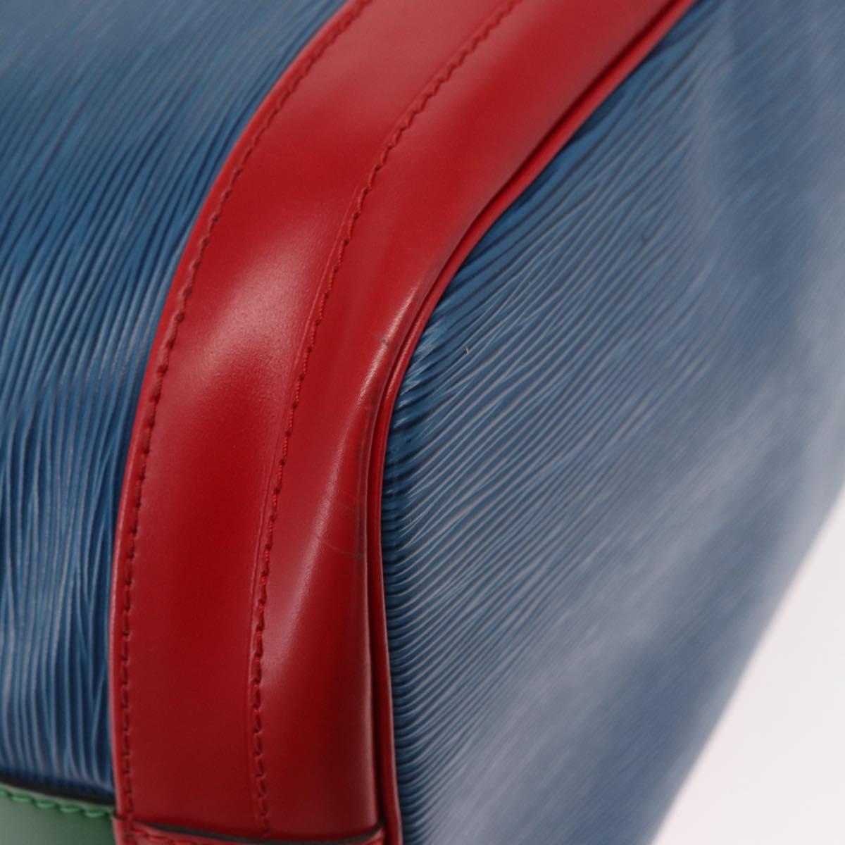 LOUIS VUITTON Epi Tricolor Noe Shoulder Bag Blue Red Green M44082 LV Auth 153340