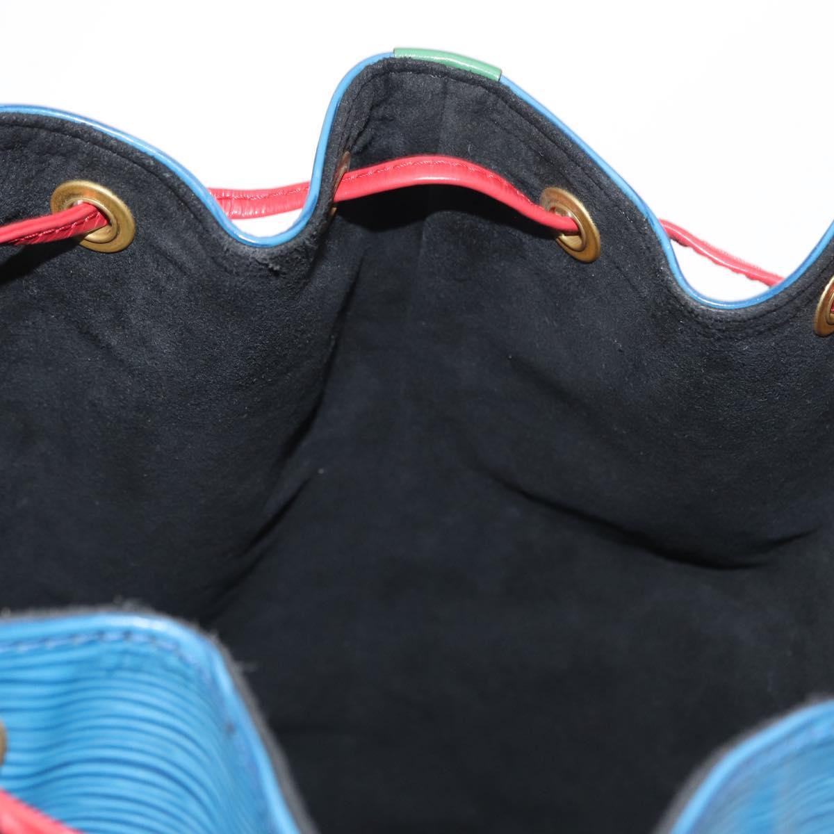 LOUIS VUITTON Epi Tricolor Noe Shoulder Bag Blue Red Green M44082 LV Auth 153340