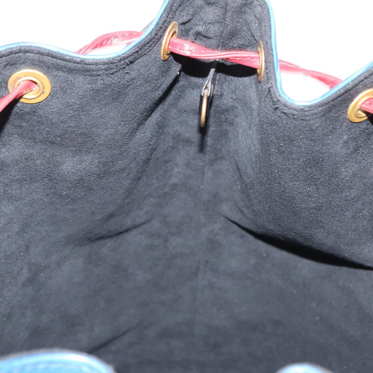 LOUIS VUITTON Epi Tricolor Noe Shoulder Bag Blue Red Green M44082 LV Auth 153340