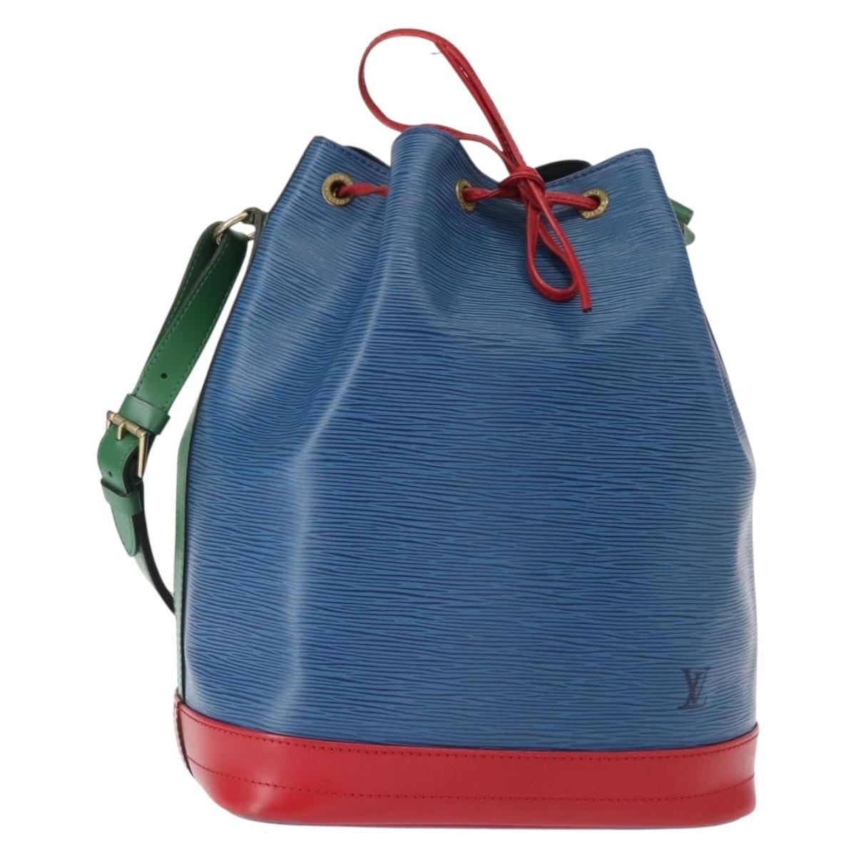 LOUIS VUITTON Epi Tricolor Noe Shoulder Bag Blue Red Green M44082 LV Auth 153340
