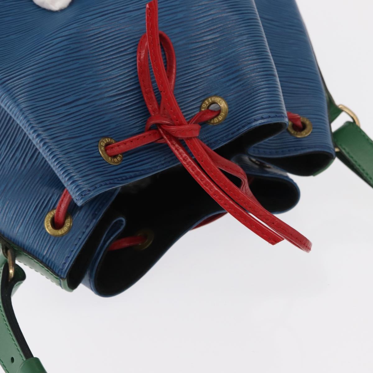 LOUIS VUITTON Epi Tricolor Noe Shoulder Bag Blue Red Green M44082 LV Auth 153340