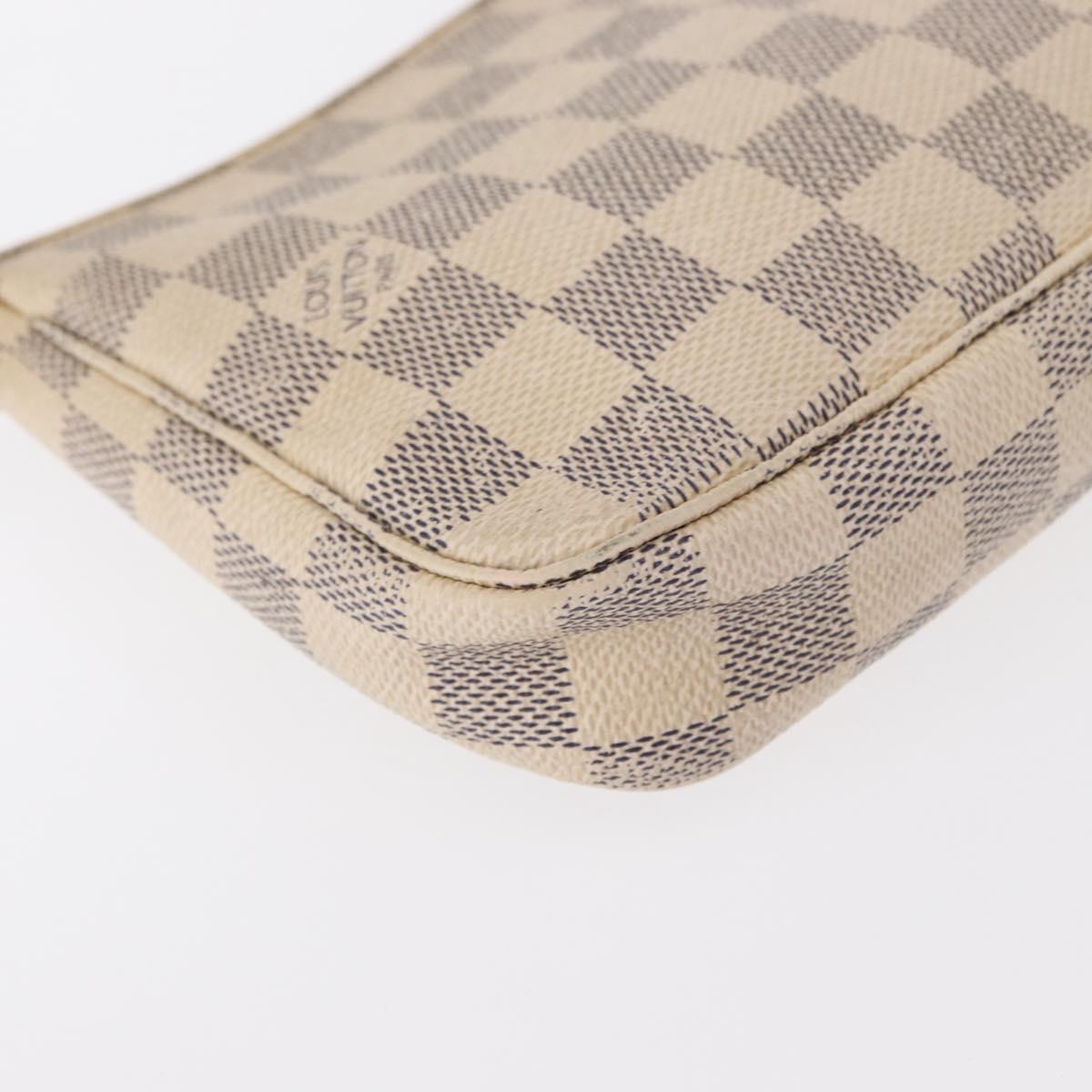 LOUIS VUITTON Damier Azur Pochette Accessoires Pouch N51986 LV Auth 153341